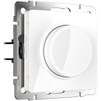 Светорегулятор поворотно-нажимной без рамки Werkel 5-600Вт белый глянцевый картинка